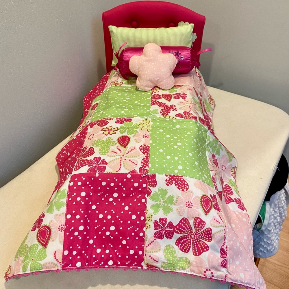 American Girl Doll Bloom Bed and Bedding